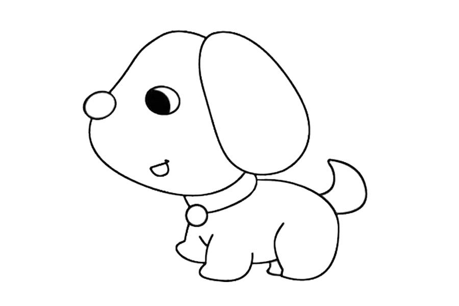 可爱的小狗狗简笔画教程步骤