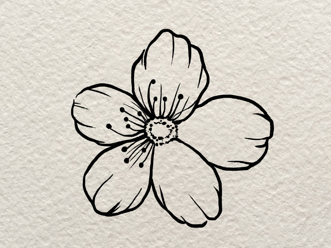 一朵小花花简笔画画法