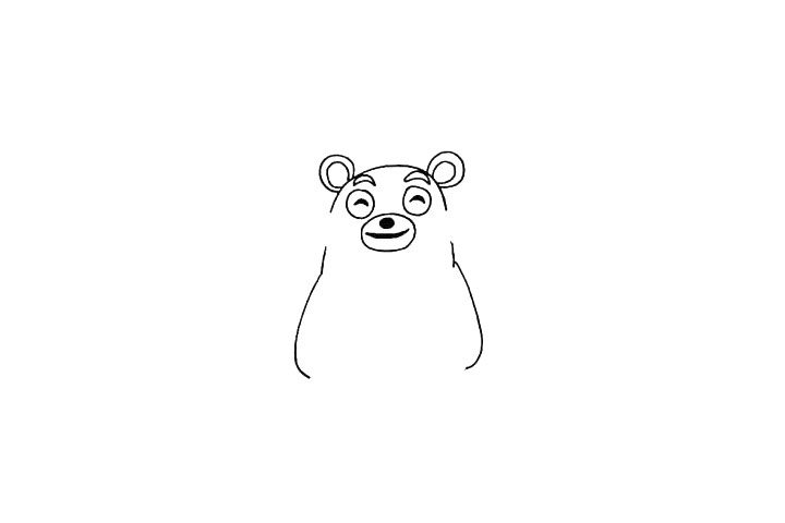 熊本熊简笔画画法步骤