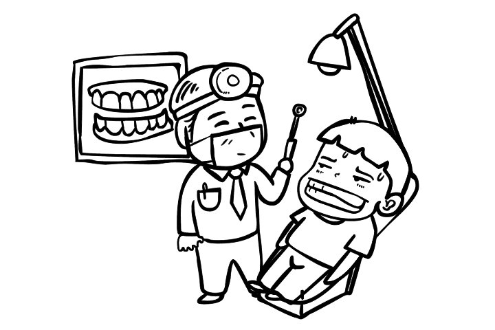 爱牙护牙，口腔健康简笔画图片