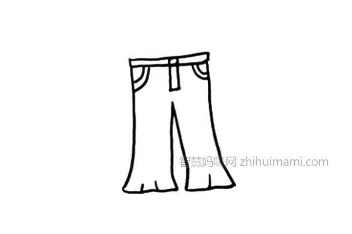 衣服简笔画大全 喇叭裤怎么画
