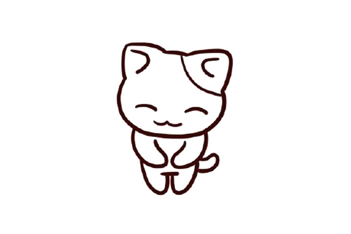 怎么画小猫简简笔画步骤