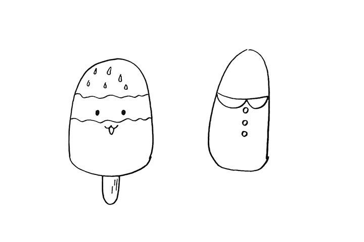雪糕简笔画画法详解