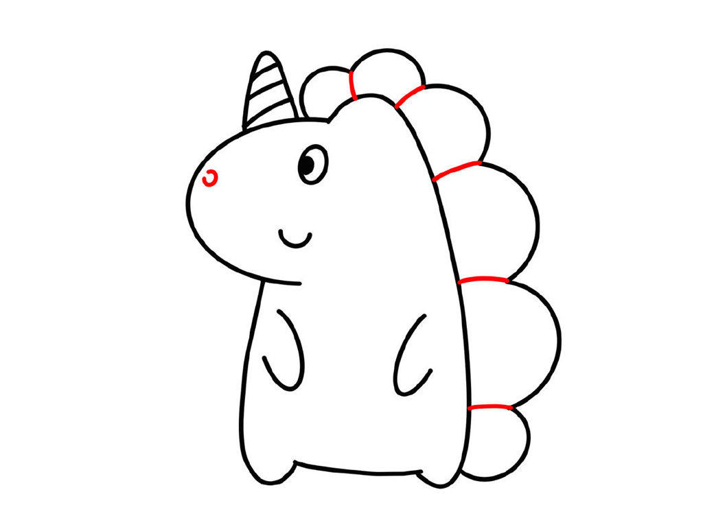 独角兽简笔画图解教程