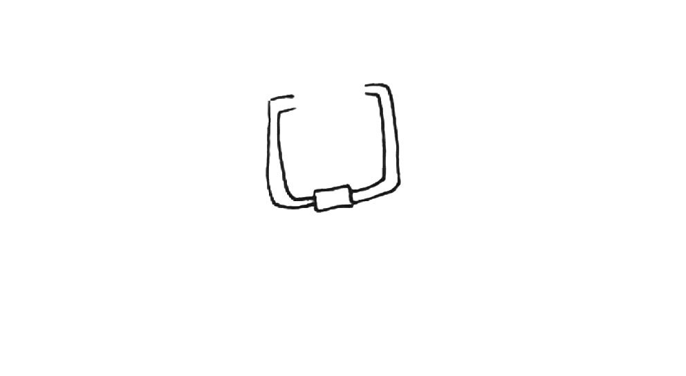 听诊器简笔画画法步骤