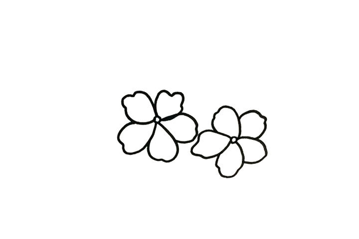 漂亮的桃花简笔画步骤