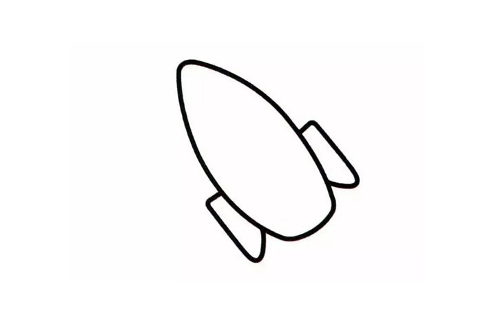 一步一步教你画火箭简笔画