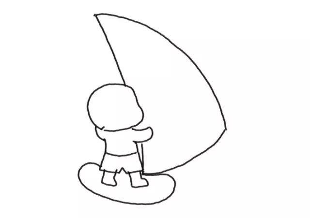 好玩的帆船运动简笔画画法