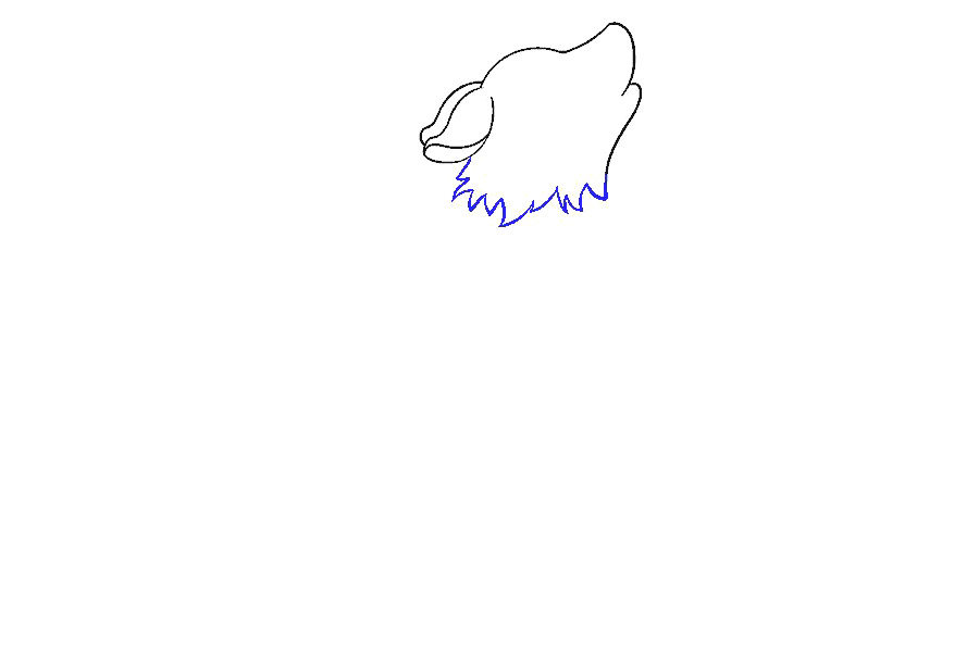 可爱小狼简笔画画法