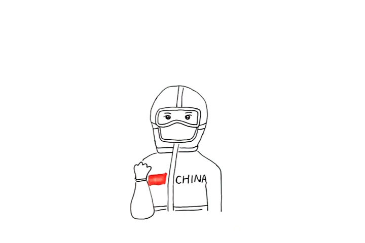 致敬白衣天使，武汉加油简笔画