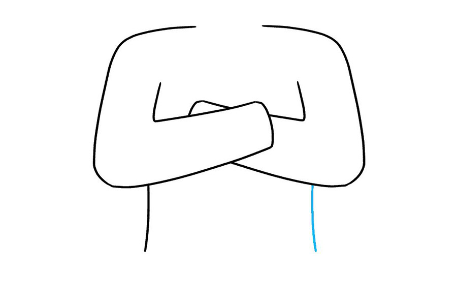 如何画手臂交叉