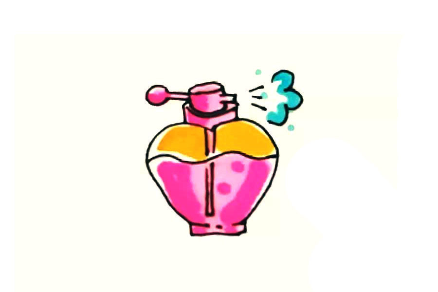 香水简笔画画法步骤