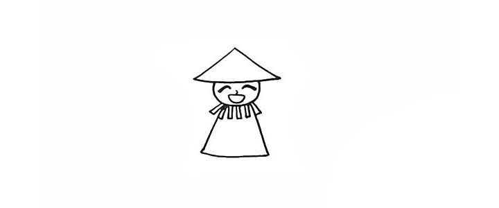 稻草人简笔画画法步骤