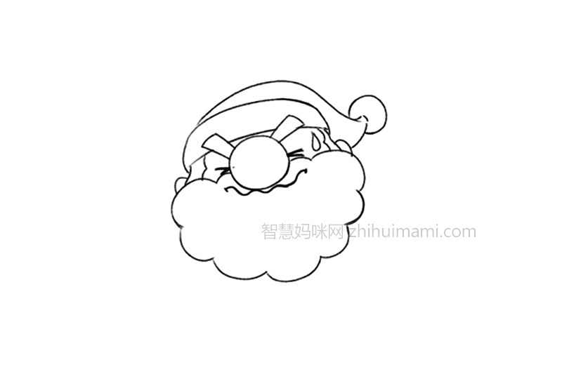 爬烟囱的圣诞老人简笔画画法