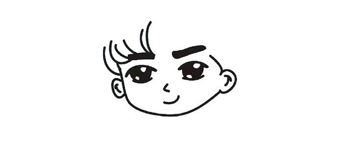Q版李易峰简笔画画法步骤