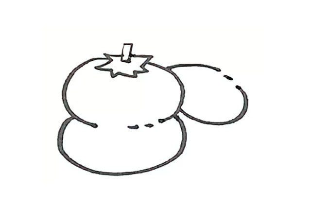 柿子简笔画画法步骤