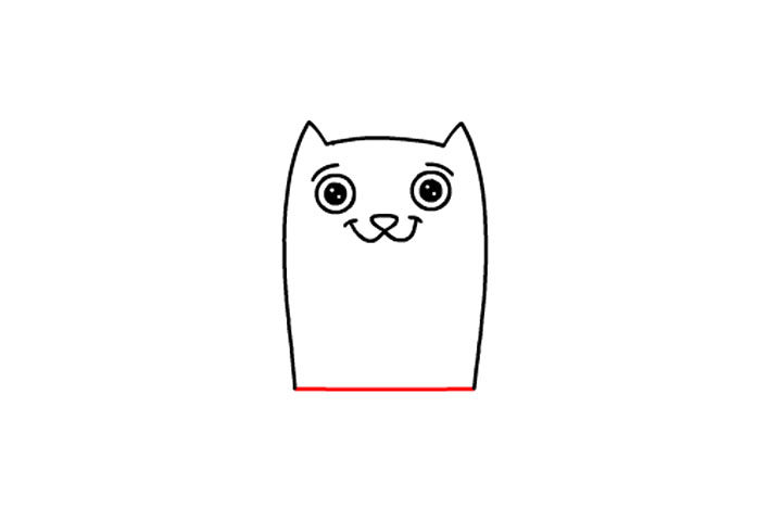 可爱小猫卡通简笔画