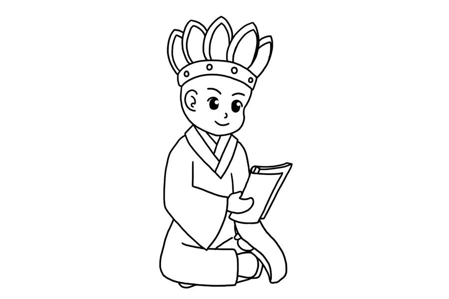 中国四大名著西游记人物 唐僧简笔画教程