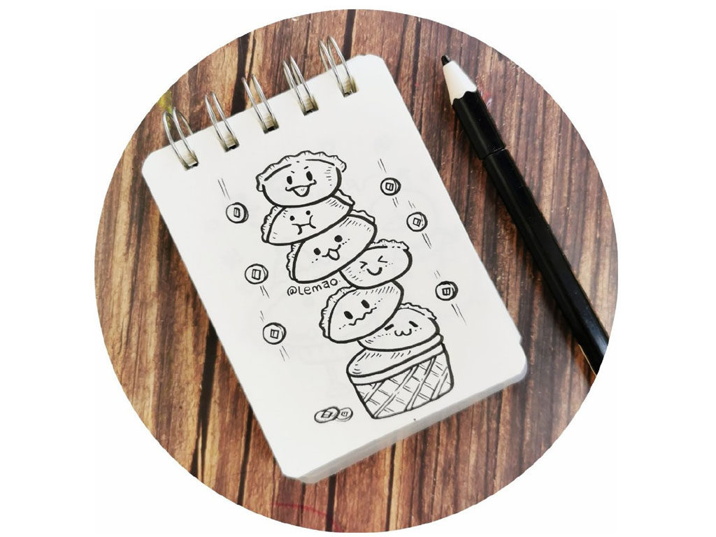 一组冬至简笔小画图片