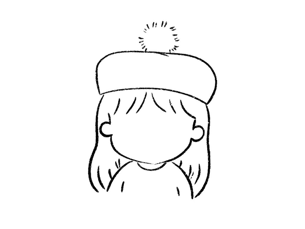可爱的小女孩简笔画步骤