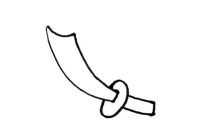 大刀简笔画画法步骤