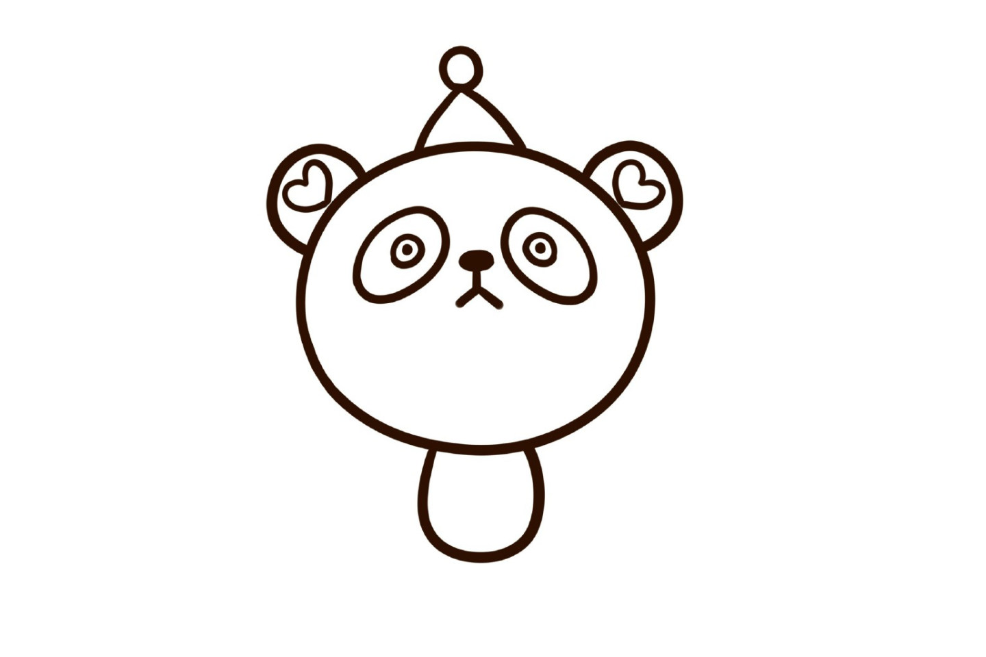 简单的大熊猫简笔画画法