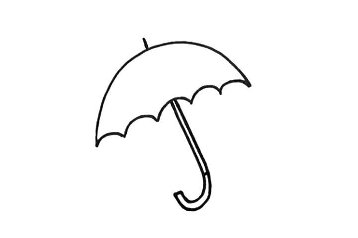 雨伞简笔画画法