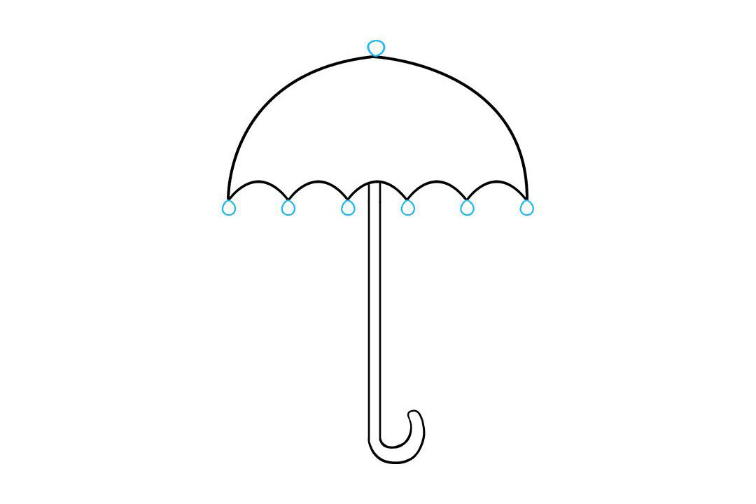 雨伞怎么画