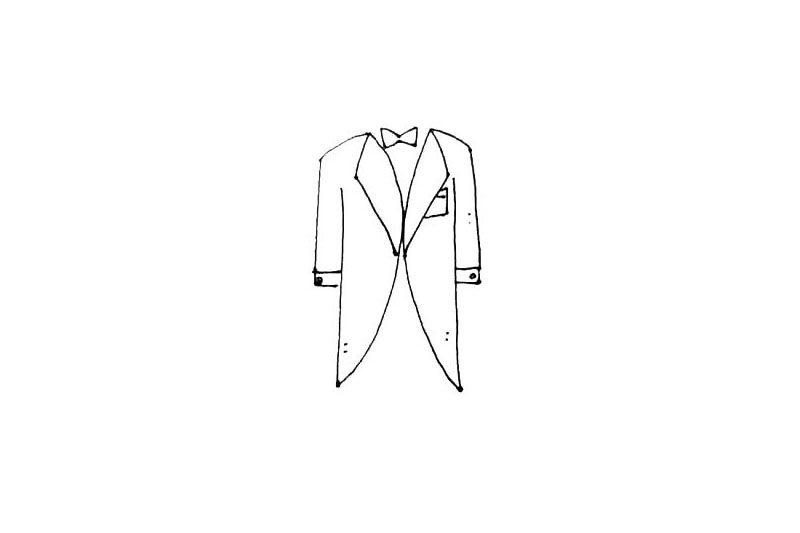 燕尾服简笔画画法