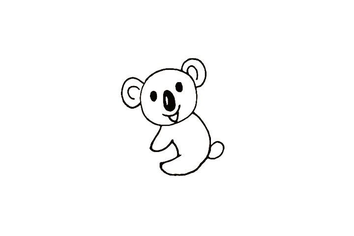 树袋熊简笔画画法步骤