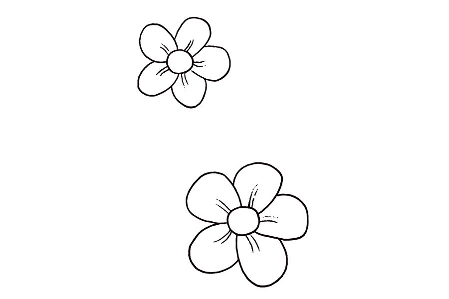 桃花简笔画画法步骤