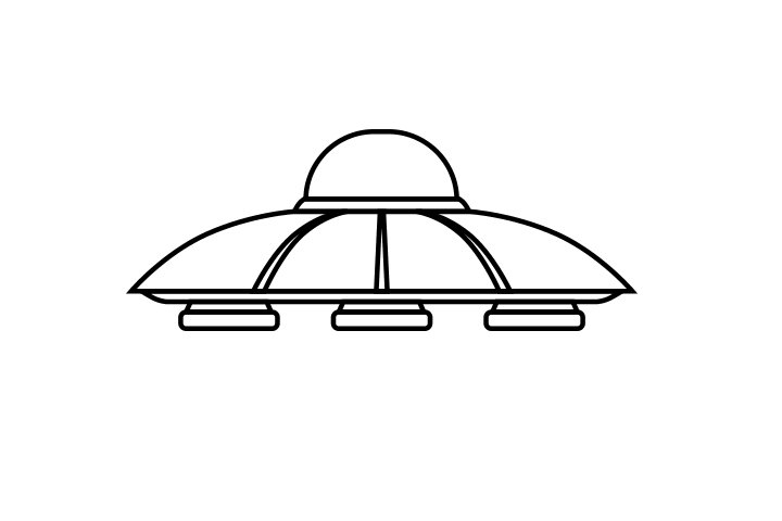 UFO-飞碟简笔画图片