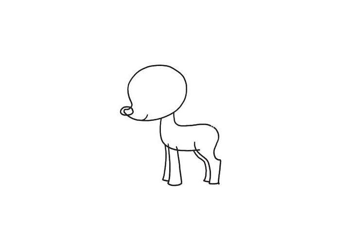 梅花鹿简笔画画法步骤