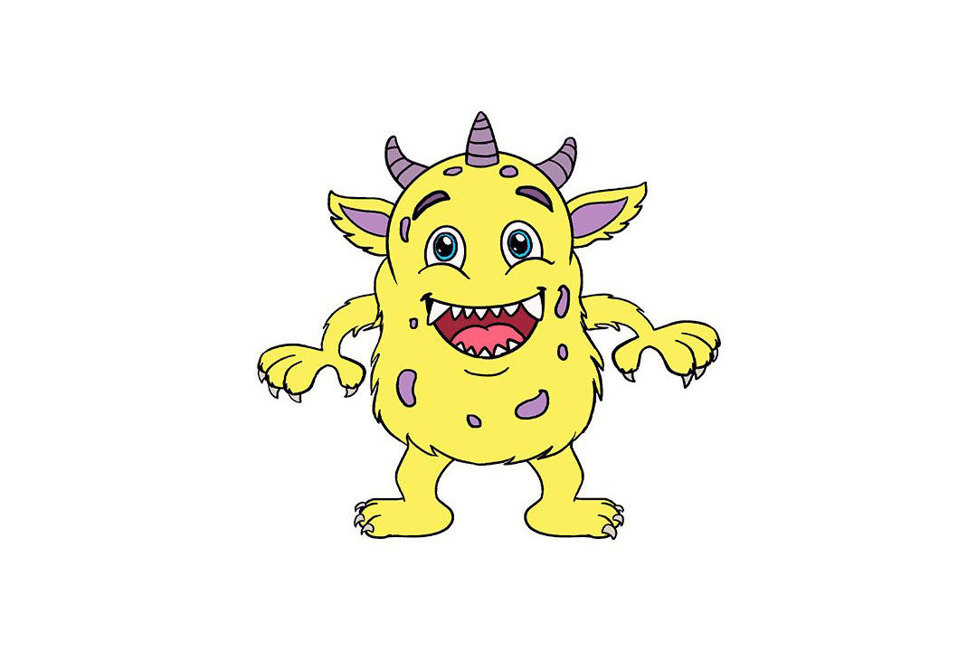 如何画卡通怪兽简笔画