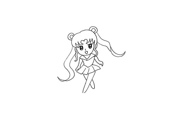 美少女战士简笔画画法步骤