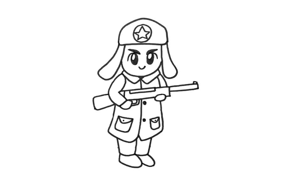 如何画雷锋