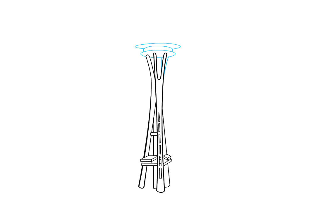 如何画太空针简笔画
