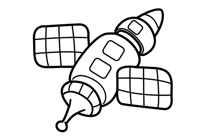 卫星简笔画图片