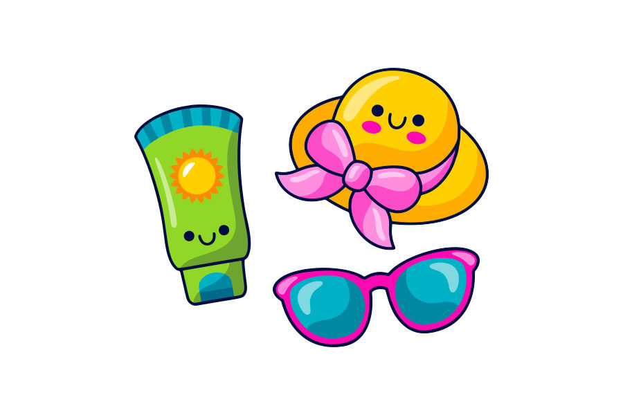 夏日清爽主题简笔画