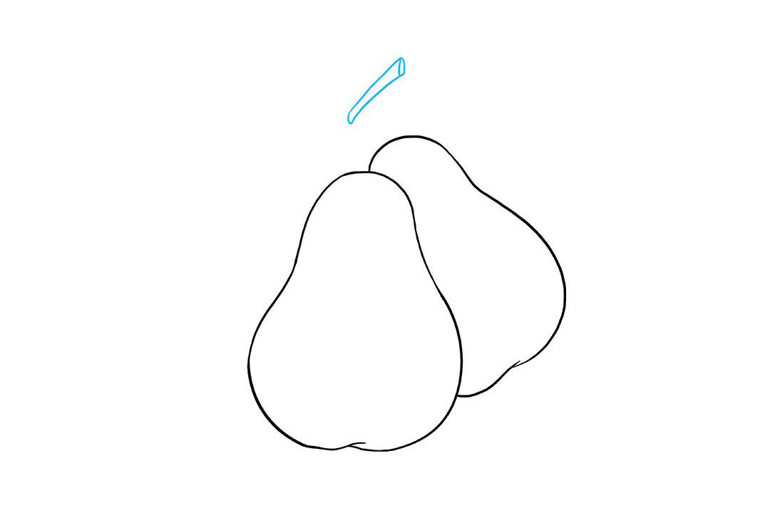 简笔画梨的画法