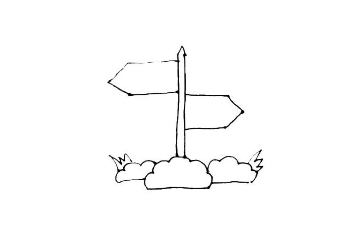 路标简笔画画法步骤