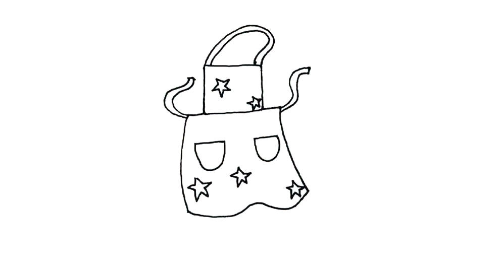 围裙简笔画画法步骤