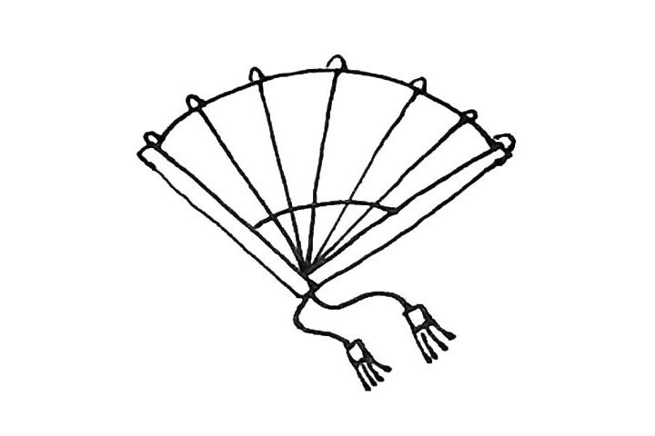 扇子简笔画画法教程