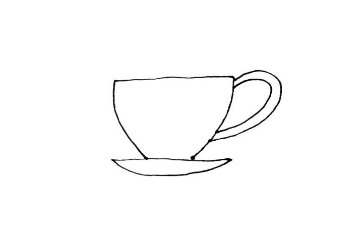 茶杯简笔画画法步骤