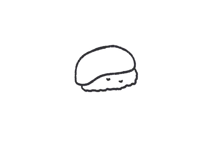 食物简笔画大全 三文鱼寿司怎么画