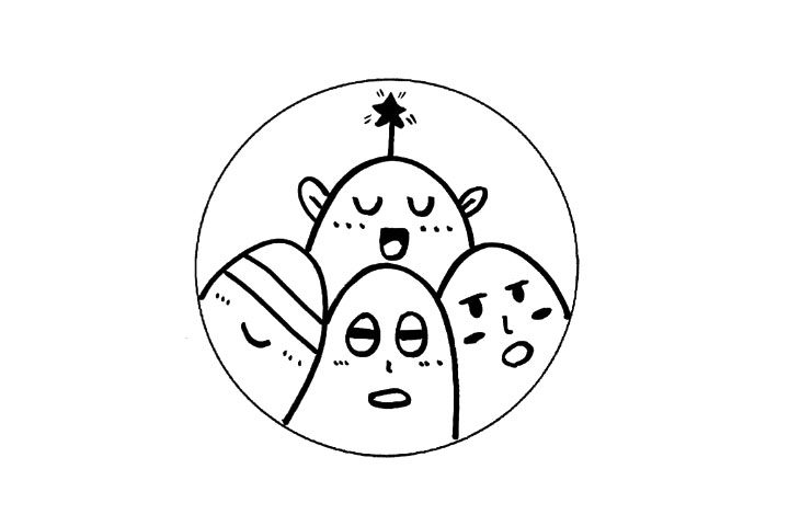 一组怪兽简笔画图片开心又可爱