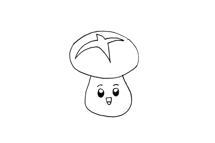 如何画香菇
