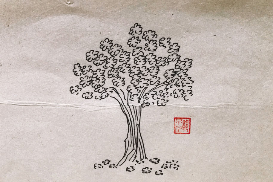 春天大树风景简笔画图片