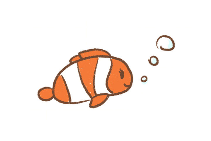 小鱼简笔画大全 小丑鱼怎么画