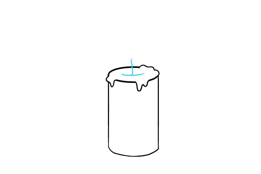 燃烧的蜡烛简笔画怎么画